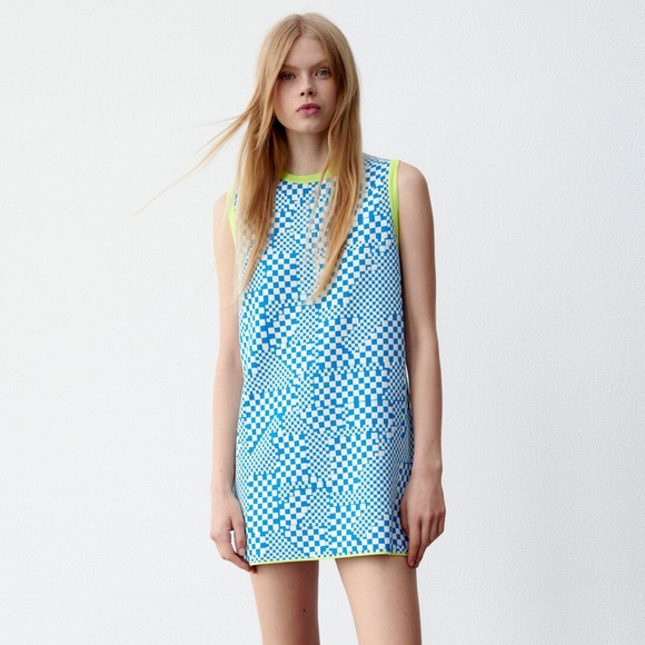 Plaid knit dress - Picture 2 of 2